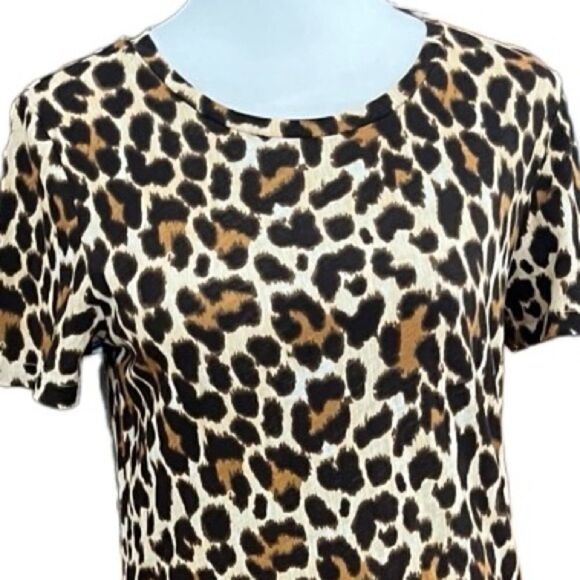 New with tags J CREW Vintage Cotton animal print tee shirt, size S. - Picture 3 of 7